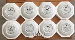 Vtg Franklin Mint Heirloom Lot Of 8 Eagle Collectible Decorative Plates In Boxes