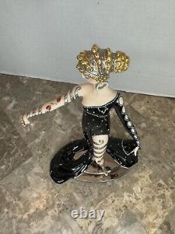 Vtg Franklin Mint House of Erte Pearls and Rubies Figurine Hand Painted Limited
