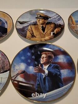Vtg Franklin Mint John F. Kennedy Limited Edition Collector Plates Lot of 8