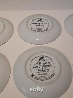 Vtg Franklin Mint John F. Kennedy Limited Edition Collector Plates Lot of 8
