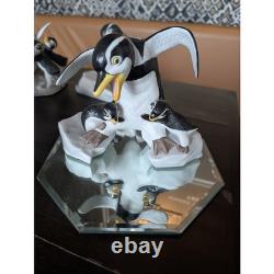 Vtg Franklin Mint Porcelain Penguin Figurine Lot Frosted Ice Decor Display