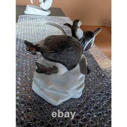 Vtg Franklin Mint Porcelain Penguin Figurine Lot Frosted Ice Decor Display