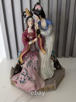 Vtg Franklin Mint Porcelain Statuette Sisters Of Spring By Caroline Young