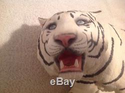 Vtg Franklin Mint Tiger White Majesty Porcelain Sculpture Ltd Edition Base