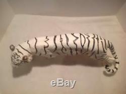 Vtg Franklin Mint Tiger White Majesty Porcelain Sculpture Ltd Edition Base