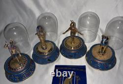 Vtg Franklin Mint Treasures of Ancient Egypt Glass Dome Lot Of 4 with COA Booklet