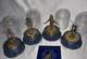 Vtg Franklin Mint Treasures of Ancient Egypt Glass Dome Lot Of 4 with COA Booklet