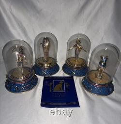 Vtg Franklin Mint Treasures of Ancient Egypt Glass Dome Lot Of 4 with COA Booklet