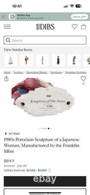 Vtg Porcelain Emprss Of The Snow Figurine By The Franklin Mint Limited Editi