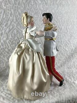 Walt Disney Cinderella & Prince Charming Porcelain Dolls? Franklin Mint Heirloom