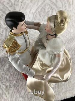 Walt Disney Cinderella & Prince Charming Porcelain Dolls? Franklin Mint Heirloom