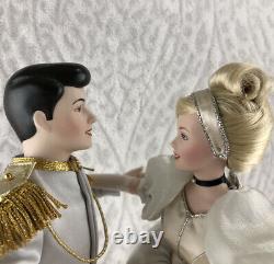 Walt Disney Cinderella & Prince Charming Porcelain Dolls? Franklin Mint Heirloom