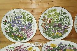 Wedgwood Franklin Mint The Royal Horticultural Society 12 MONTHS Dinner Plates