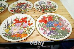 Wedgwood Franklin Mint The Royal Horticultural Society 12 MONTHS Dinner Plates