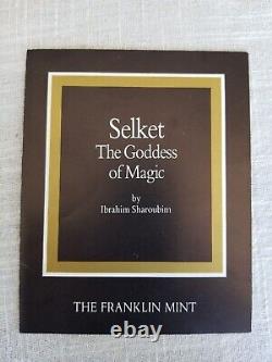 With COA 1989 Franklin Mint Selket The Goddess of Magic Figurine 24k Gold