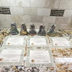 Wizard of Oz/Musical Franklin Mint Crystal Dome Figurines Set of 5 COA