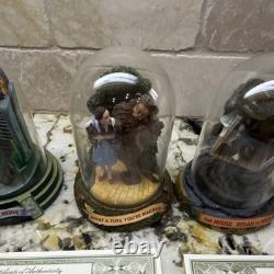 Wizard of Oz/Musical Franklin Mint Crystal Dome Figurines Set of 5 COA