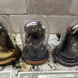 Wizard of Oz/Musical Franklin Mint Crystal Dome Figurines Set of 5 COA
