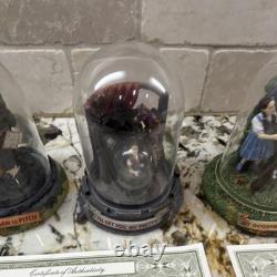 Wizard of Oz/Musical Franklin Mint Crystal Dome Figurines Set of 5 COA
