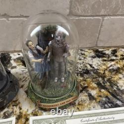 Wizard of Oz/Musical Franklin Mint Crystal Dome Figurines Set of 5 COA