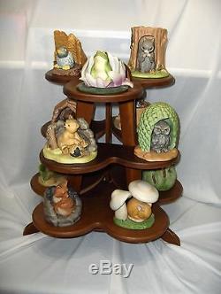 Woodland Surprises Franklin Porcelain Figurines 1984 Collection Display Tower