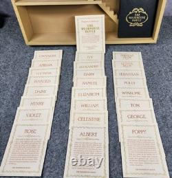 Woodmouse Family Franklin Mint Wooden House Shelf With Porcelain Figurines & Cards