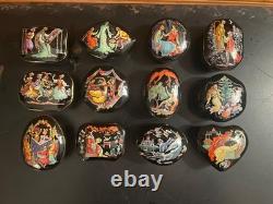Working Vintage Franklin Mint 1988 Porcelain Russian Ballet Music Box Set of 12