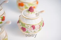 (complete Set Of 12) Franklin Mint Le Cordon Bleu Condiment Jars Lids & Spoons