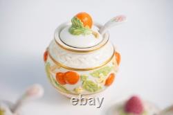 (complete Set Of 12) Franklin Mint Le Cordon Bleu Condiment Jars Lids & Spoons