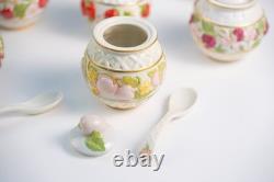 (complete Set Of 12) Franklin Mint Le Cordon Bleu Condiment Jars Lids & Spoons