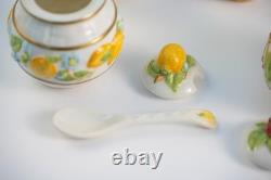 (complete Set Of 12) Franklin Mint Le Cordon Bleu Condiment Jars Lids & Spoons (complete Set Of 12) Franklin Mint Le Cordon Bleu Condiment Jars Lids & Spoons