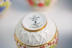 (complete Set Of 12) Franklin Mint Le Cordon Bleu Condiment Jars Lids & Spoons