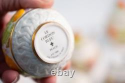 (complete Set Of 12) Franklin Mint Le Cordon Bleu Condiment Jars Lids & Spoons (complete Set Of 12) Franklin Mint Le Cordon Bleu Condiment Jars Lids & Spoons